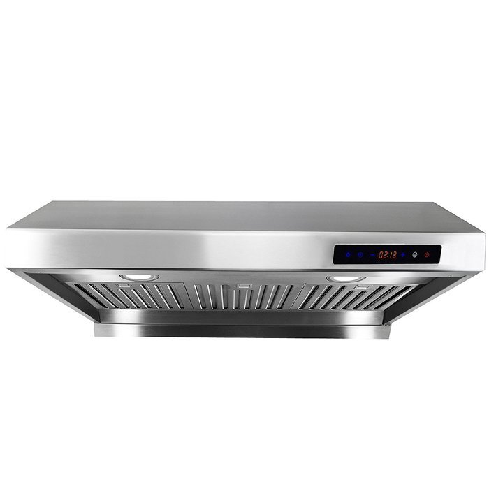 AKDY New AZ1802 30" Under Cabinet Stainless Steel Range Hood Illuminated Keypad Baffle Filters
