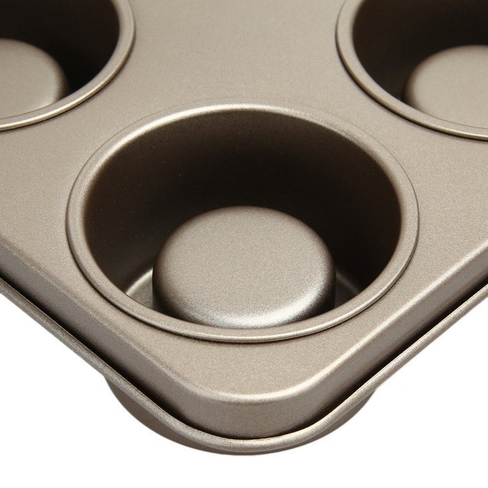 Whitelotous 6 Integrated Cups Muffin Top Pan Baking Cake Mould Cookie Tray Jelly N6