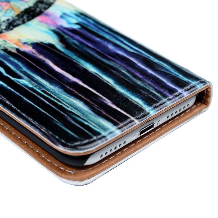 iPhone 7 Case (4.7 inch) - Wallet Folio Flip Premuim PU Leather Case Colorful Print Design with Stand Magnetic... N41