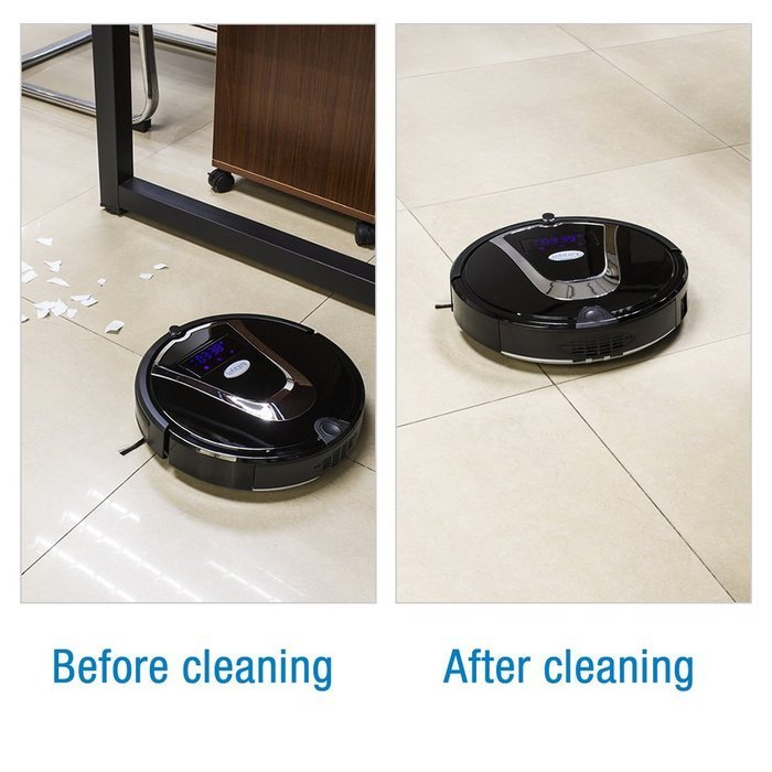 Infitary Robotic Vacuum Cleaner with Self Charging, Drop Sensing, Time Setting，Auto/ Spot/ Edge/ Scheduled/ Cruise... N4