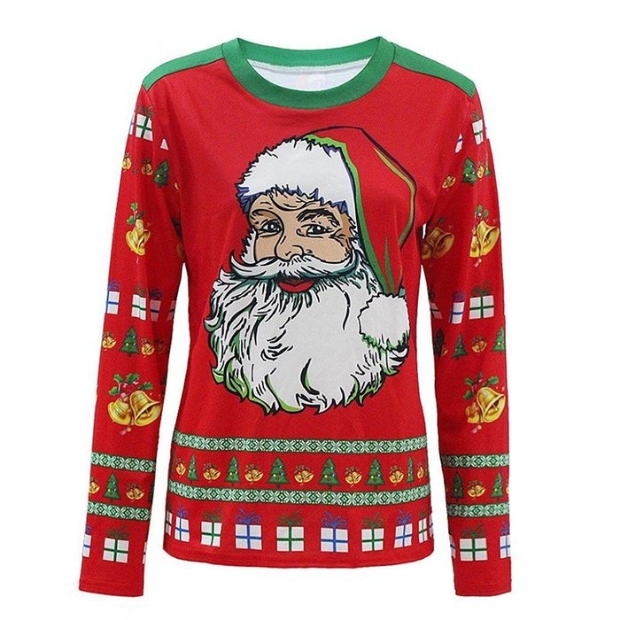 Sweatshirt,Morecome Women Long Sleeve Pullover Sweatshirt Santa Claus Christmas Tops N13