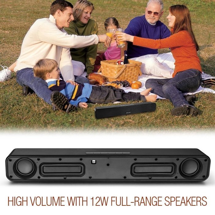 Salute 18-Inch 2.0 Channel Wireless Stereo Bluetooth Mini Sound Bar Speakers with Remote Control , Powerful Crystal... N5