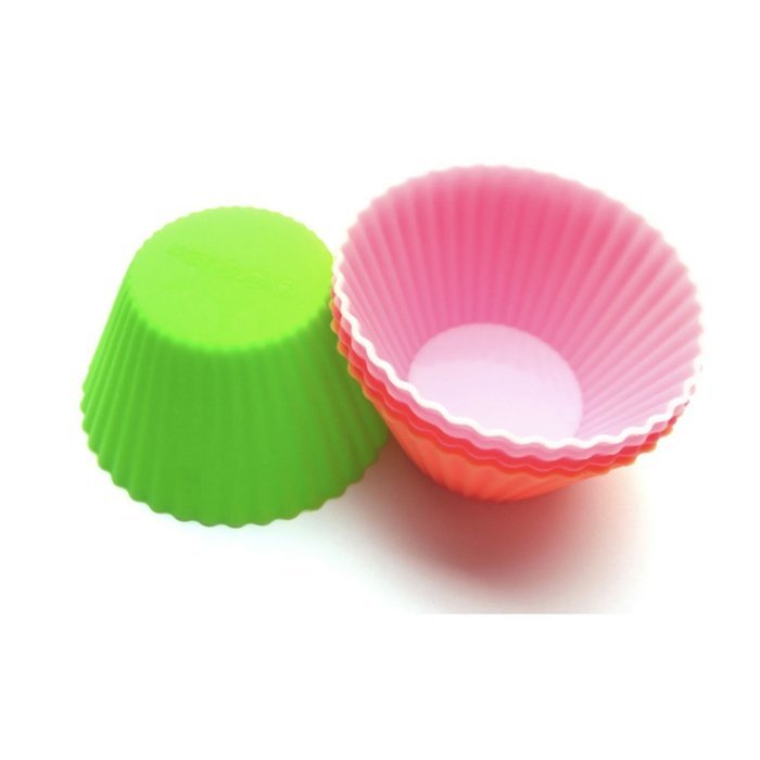 [12 Packed/Color Radom]7cm Color Silicone Mold Muffin Cup for Cake, Biscuit, Ice Cube, Chocolate, Candy, Soap,... N4