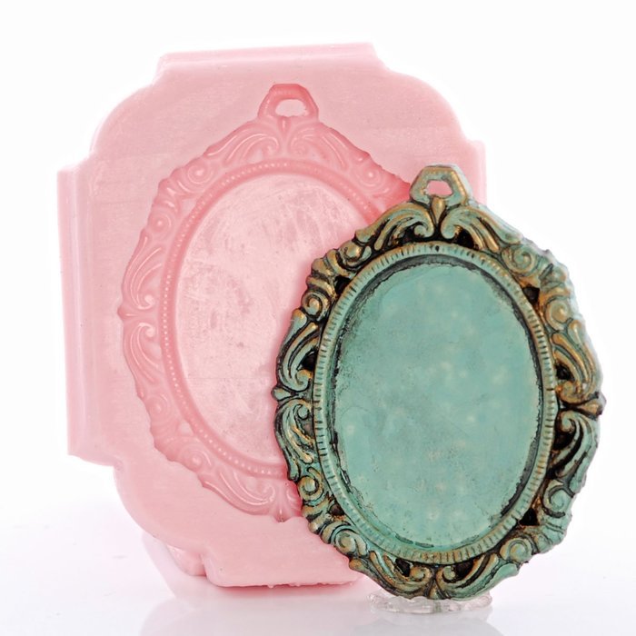 Cameo Cabachon Setting Mount Silicone Mold Food Safe Fondant, Chocolate, Candy, Resin, Polymer Clay, Jewelry,... N5