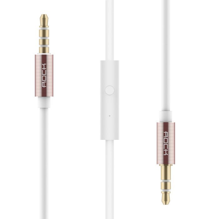 ROCK Stylish 3.5mm Multifunctional Audio Cable for AUX Devices, In-line Control, Tangle-free, High Flexibility... N11