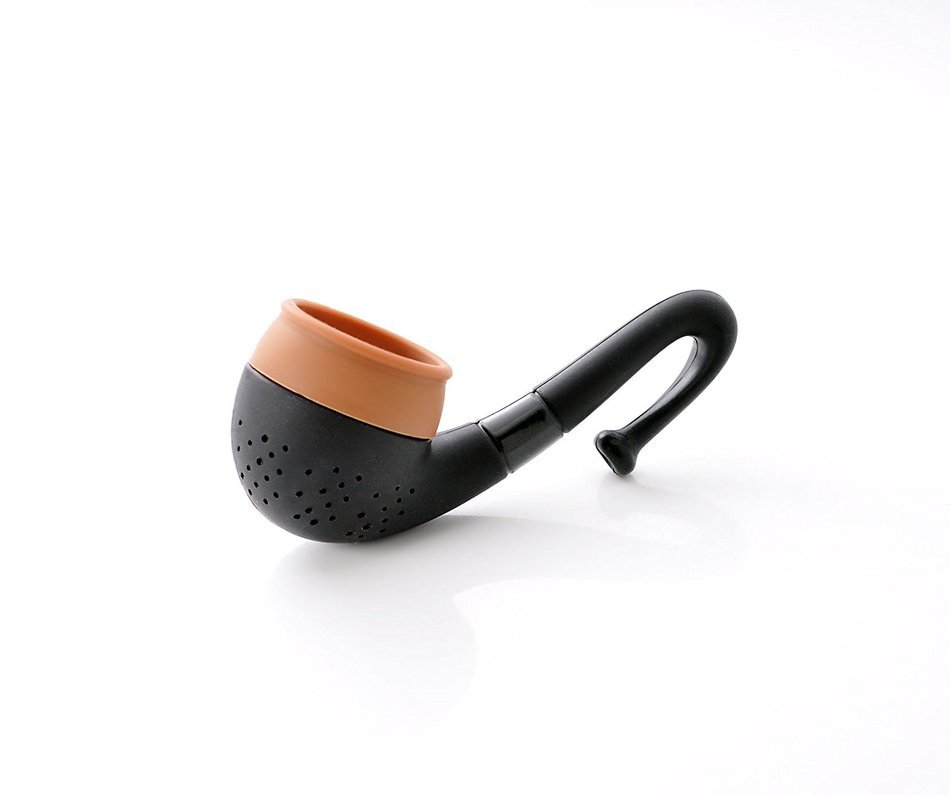 Pipe Tea Infuser - Highest Quality Silicone Loose Leaf or Herbal Tea Infuser Strainer Filter (Black) N3