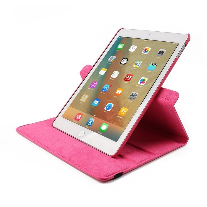 ipad Case Red,TechCode 360 Degrees Rotating Magnetic PU Leather with Stand Smart Auto Sleep/Wake Feature Case... N6
