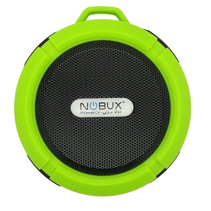 NOBUX SOUND-PUCK GREEN WIRELESS SPEAKER, WEATHER POOF IP65 + 3.3' Sync Charger Cable Micro USB + Dual usb wall... N2
