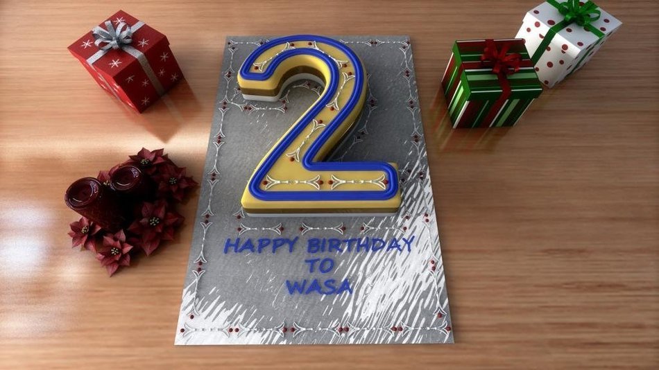 Professional Large Number Two 2 Wedding Birthday Anniversary Baking Cake Tin 14" X 10" - Eurotins N3