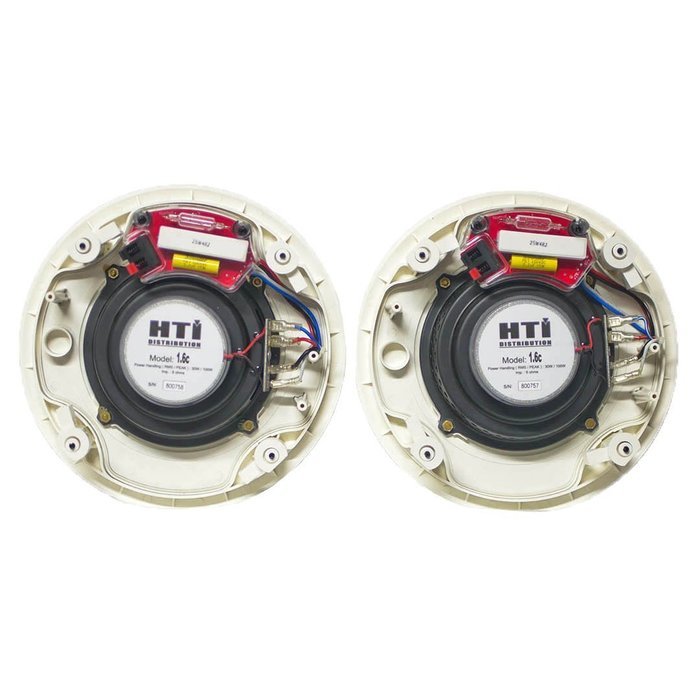 White 2-Way 6" inch 100 Watts 100W 6 Ohms In-Ceiling Home Theater Speaker (pair)
