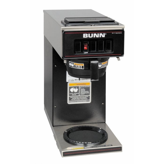 BUNN 13300.0011 VP17-1BLK Pourover Coffee Brewer with One Warmer, Black