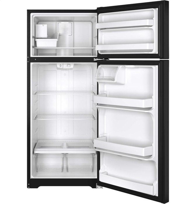 Ge REFRIGERATORS 1028332 Energy Star 18.1 Cu. ft. Top Freezer Refrigerator, Black, Reversible Door Swing N2