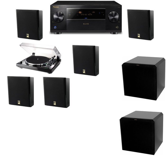M&K Sound MP150II Wall Speaker 5.2 Thorens TD-240-2 HRS12 Pioneer Elite SC-89