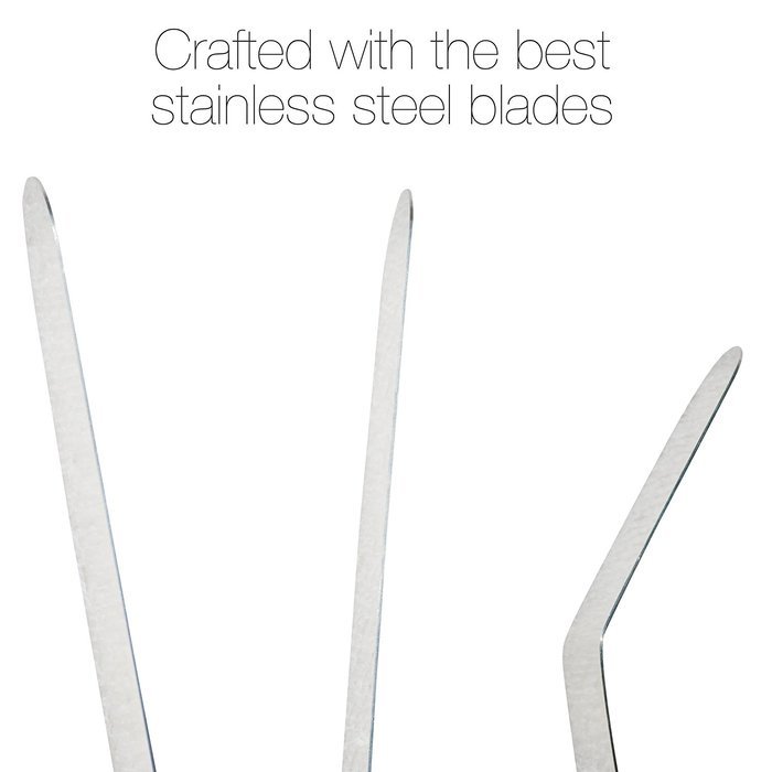 BakeitFun Stainless Steel Angled Icing Spatula Set | Professional Cake Decorating Tools with Black Plastic Handle...