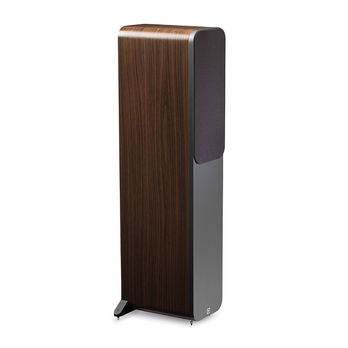 Q Acoustics 3050 Floorstanding Speaker Pair (American Walnut) With QED Silver Anniversary XT Speaker Cable Pair...