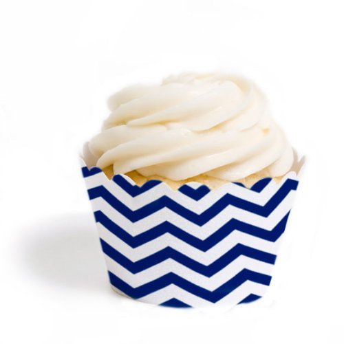Dress My Cupcake Standard Cupcake Wrappers, Chevron, Orange, Set of 12 N3