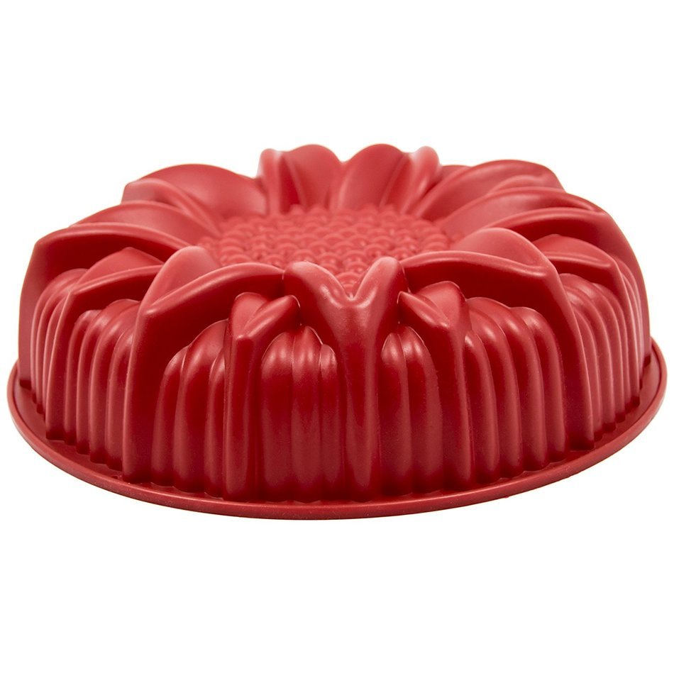 Marathon Housewares KW200023 Premium Silicone Sunflower Cake Pan, Yellow N3