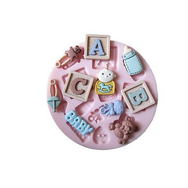Sher ABC BABY Silicone Mold Fondant Molds Sugar Craft Tools Chocolate Mould For Cakes N3