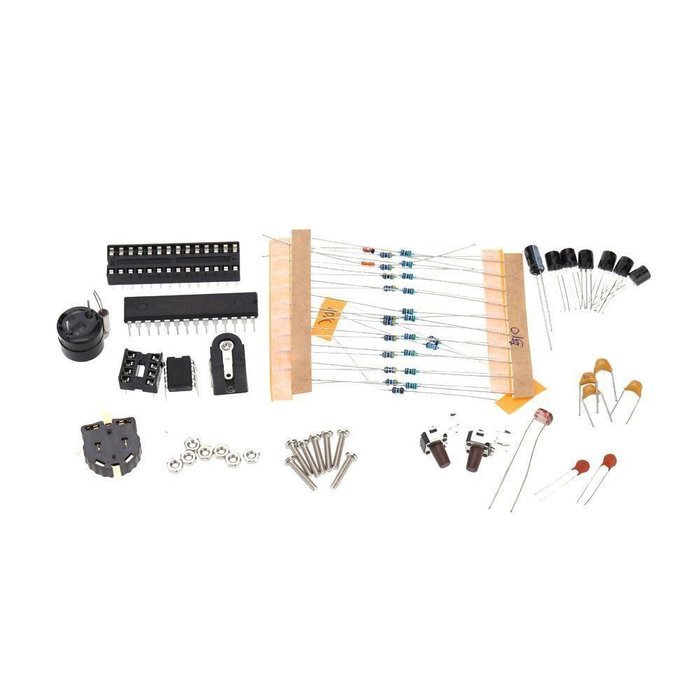 DIY Electronic 4 Digit Large Screen LED Clock Kit Temperature Display Red inventor Learning Electronic Kit Toy... N4