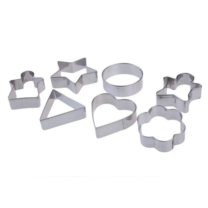 7pcs Stainles Steel Geometric Cake Fondant Biscuit Pastry Cookies Decorating Mold Mould Cutter Tools N3