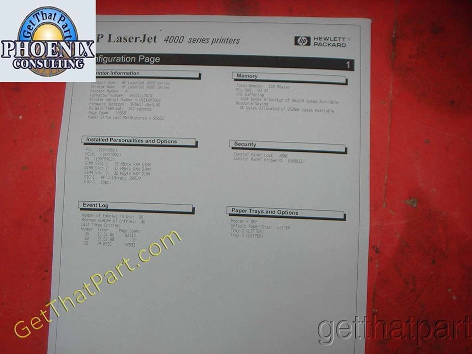 HP LaserJet 4100TN Network Printer with Extra Tray
