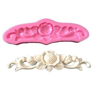 Y&XL&H 3D Flower Vine Icing Sugar Fondant Mold Wedding Cake Modeling Decorating Mould Silicone Cake Border Mold N5