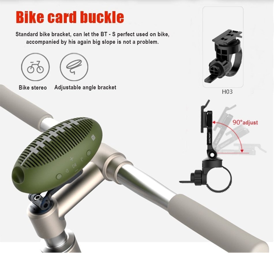 GACIRON Portable Bluetooth Outdoor & Bicycle Music Speakers with Enhanced Bass Resonator,support TF card/Micro... N4