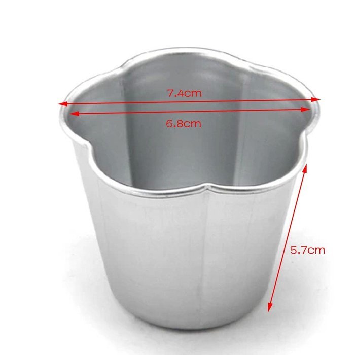 DUFUSTORE 1pcs Aluminum Metal Cinquefoil Shaped Muffin Cup Cake Decoration Tool Pudding Cutter