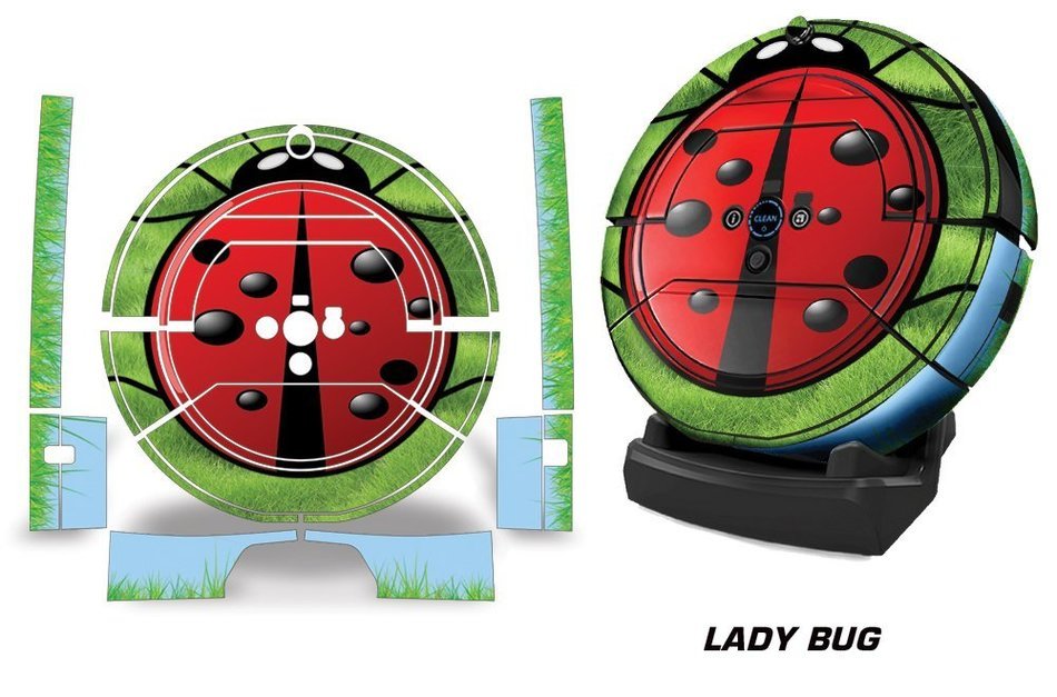Skin Decal Wrap For iRobot Roomba Scooba 450 Vacuum Stickers Accessory Kit - Ladybug