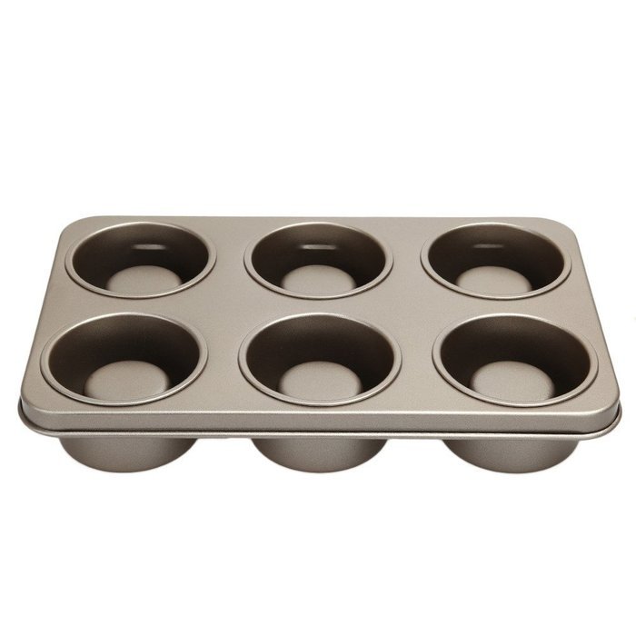 Whitelotous 6 Integrated Cups Muffin Top Pan Baking Cake Mould Cookie Tray Jelly N7