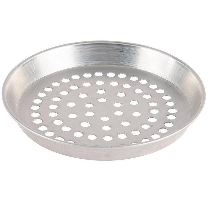 American Metalcraft ADEP13SP 13" x 1" Super Perforated Standard Weight Aluminum Tapered / Nesting Deep Dish Pizza... N2