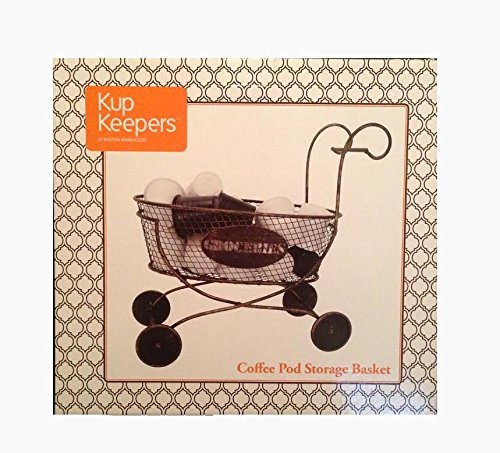 Boston Warehouse Kup Keepers Shopping Storage Basket Shaped Coffee and Espresso Pod Holder