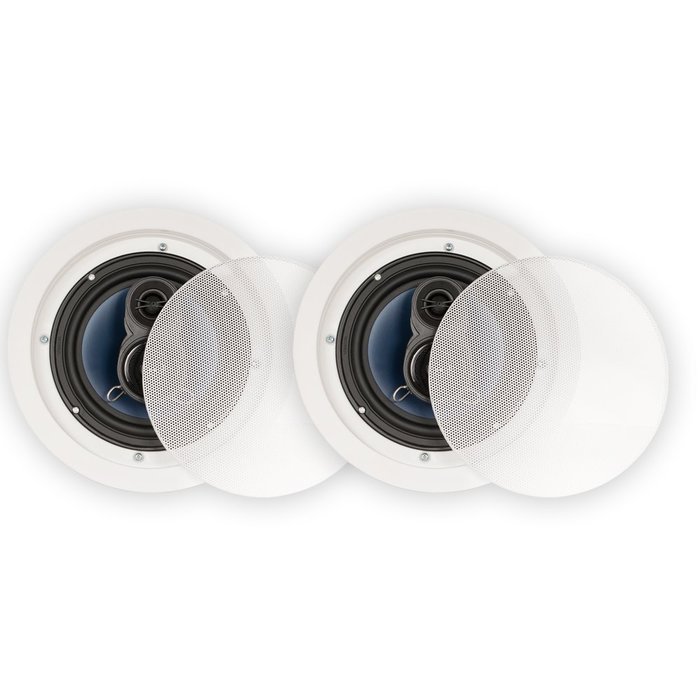 Blue Octave Home RC63 Round In-Ceiling Speakers (White)