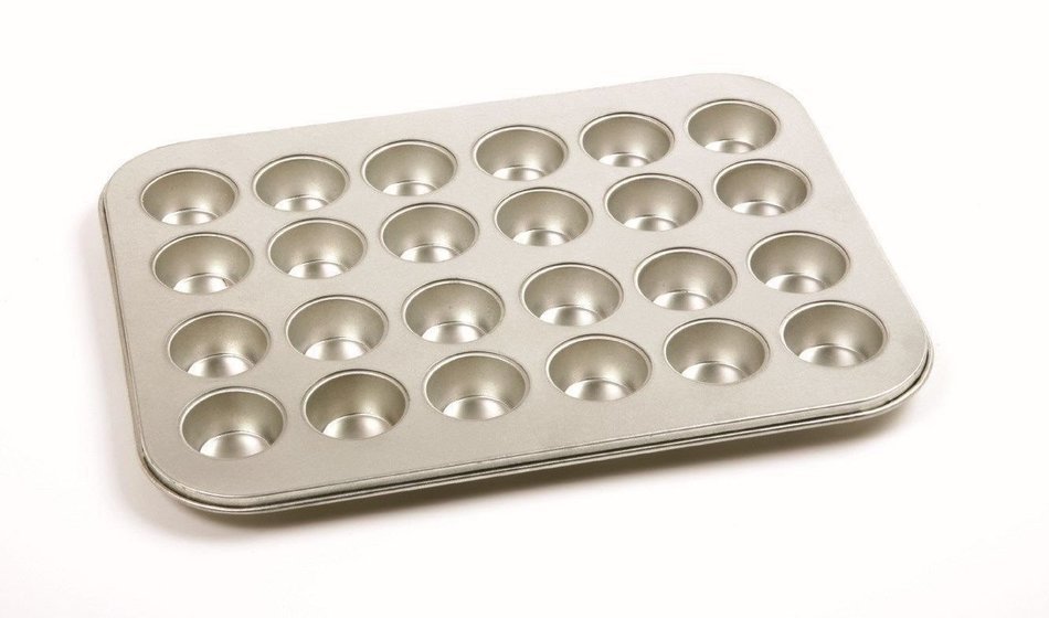 Norpro Heavy Duty Tin Mini Muffin Cupcake Pan Makes 24 13.75"/35cm Long 3767 N2