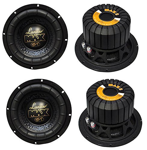 Lanzar MAX8 8-Inch 600W 4-Ohm Subwoofer (4 Pack) N3