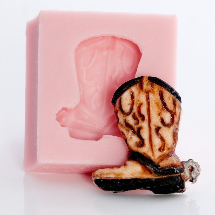 Cowboy Boot Silicone Mold Make Your Own Western Chocolate, Fondant, Candy, Mints, Resin, Clay.. Mold creates a... N4