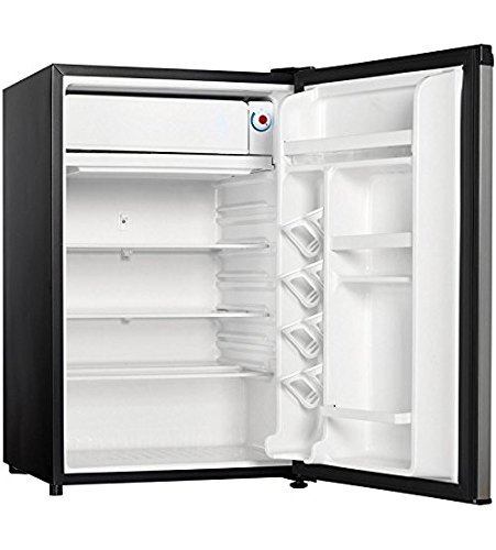 4.4cuft Spotless Steel Compact Refrigerator Home Kitchen