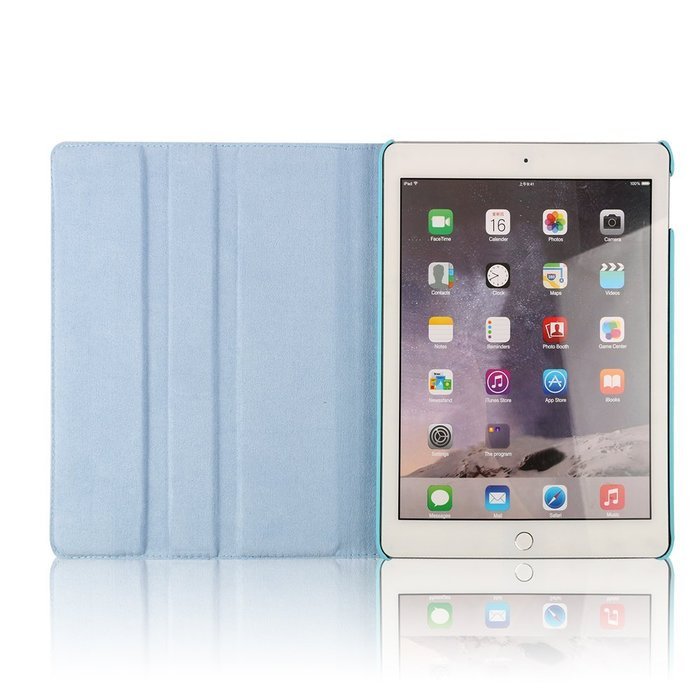 ipad Case Red,TechCode 360 Degrees Rotating Magnetic PU Leather with Stand Smart Auto Sleep/Wake Feature Case... N16