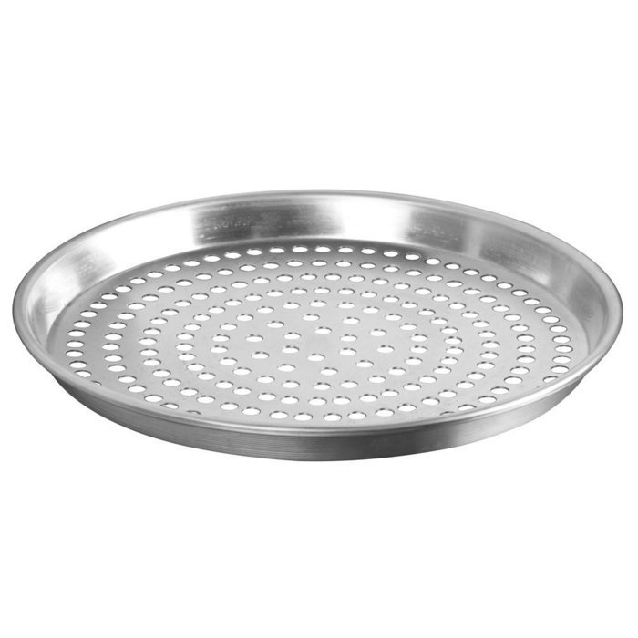 American Metalcraft ADEP18P 18" x 1" Perforated Standard Weight Aluminum Tapered / Nesting Deep Dish Pizza Pan