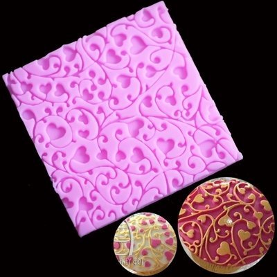 Anyana Love Heart Vine Wedding Valentine's Day Silicone Fondant Mat Cake Decorating Pastry Gum Pastry Tool Kitchen... N2