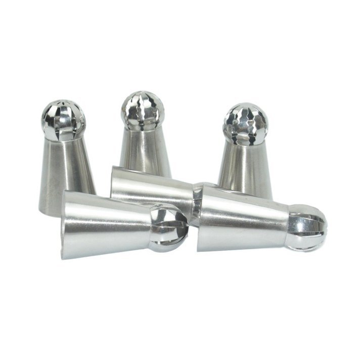 Naturebelle Sphere Ball Russian Stainless Steel Piping Nozzles Tips Icing Buttercream Flowers Tools DIY Baking... N3