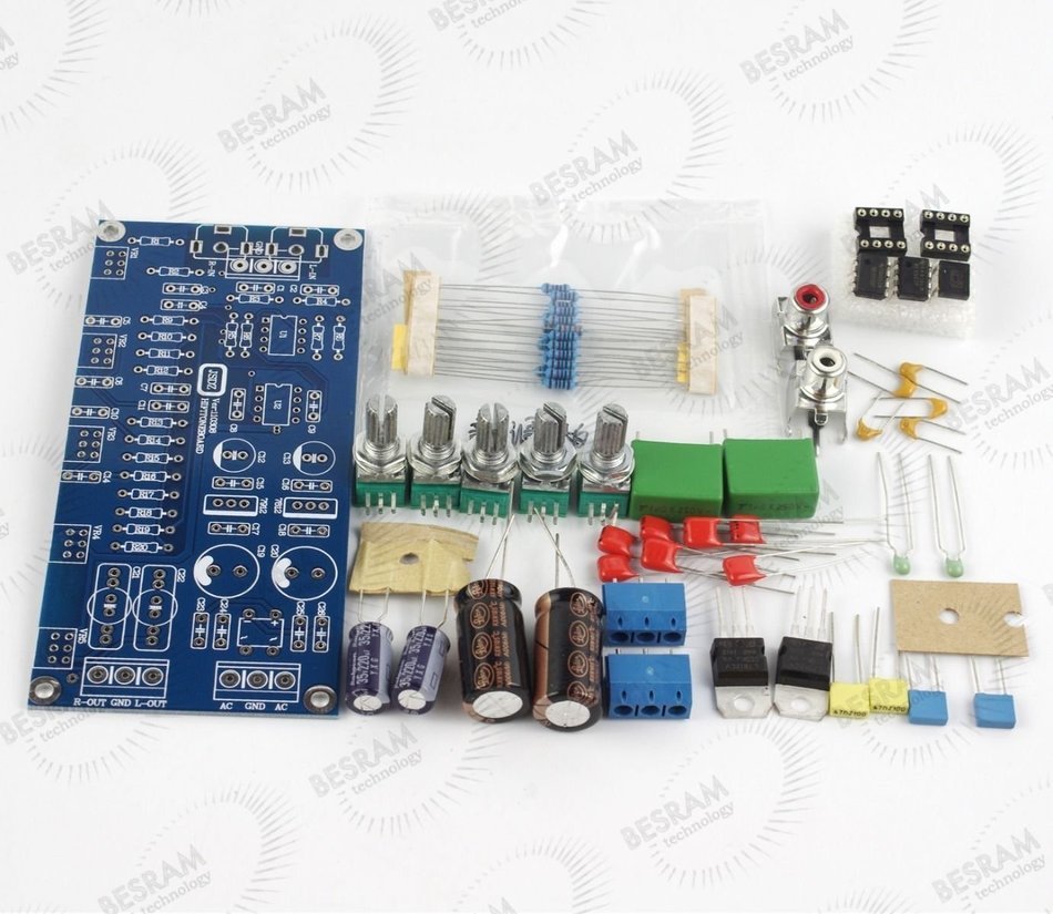 NE5532 Preamplifier Treble mediant Bass Blance volume With L / R channel balance
