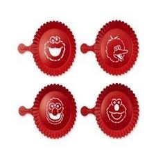 Sesame Street Cupcake Stencils, Set of 4: Big Bird, Cookie Monster, Grover and Elmo