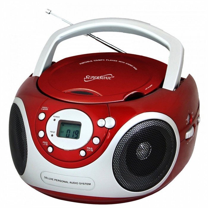 Shop Brand New Supersonic SC-507 Portable MP3 Player W AUX Input & AM/ FM Radio Red BRAND NEW