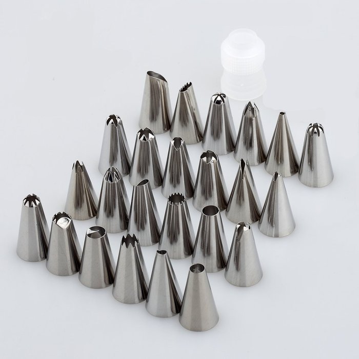 Cake Decoration tips set-FUNJIA Decorating Tip Set, 24-Piece decorating tips, Stainless Steel Baking Tools Supply... N2