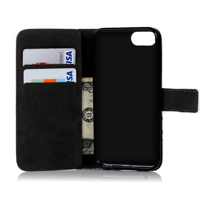 iPhone 7 Case (4.7 inch) - Wallet Folio Flip Premuim PU Leather Case Colorful Print Design with Stand Magnetic... N44