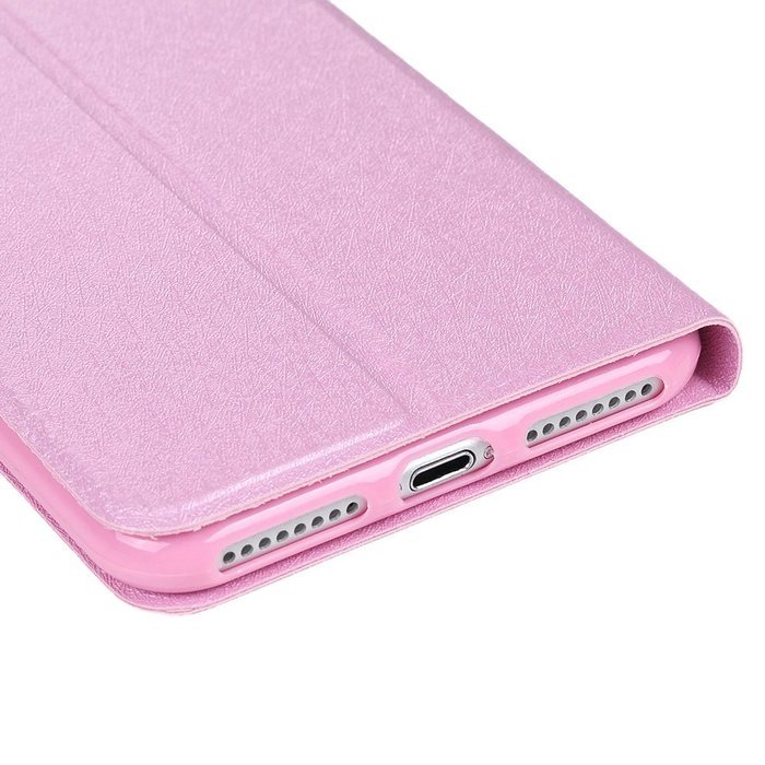 iPhone 7 Plus Case (5.5 inch) - Book Style Flip Stand Silk Pattern Wallet Case Magnetic Smart Closure PU Leather... N17