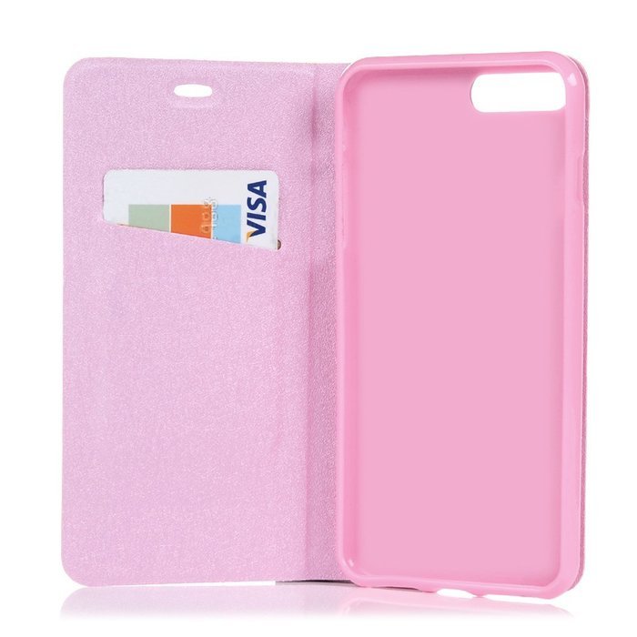 iPhone 7 Plus Case (5.5 inch) - Book Style Flip Stand Silk Pattern Wallet Case Magnetic Smart Closure PU Leather... N18