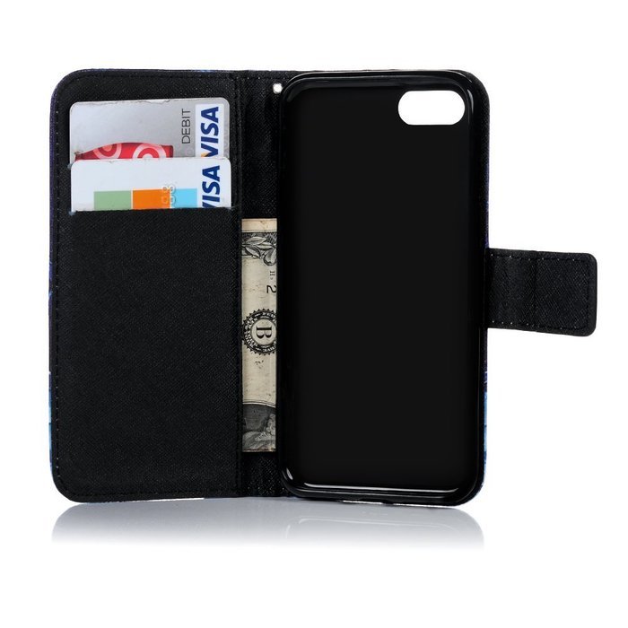 iPhone 7 Case (4.7 inch) - Wallet Folio Flip Premuim PU Leather Case Colorful Print Design with Stand Magnetic... N46