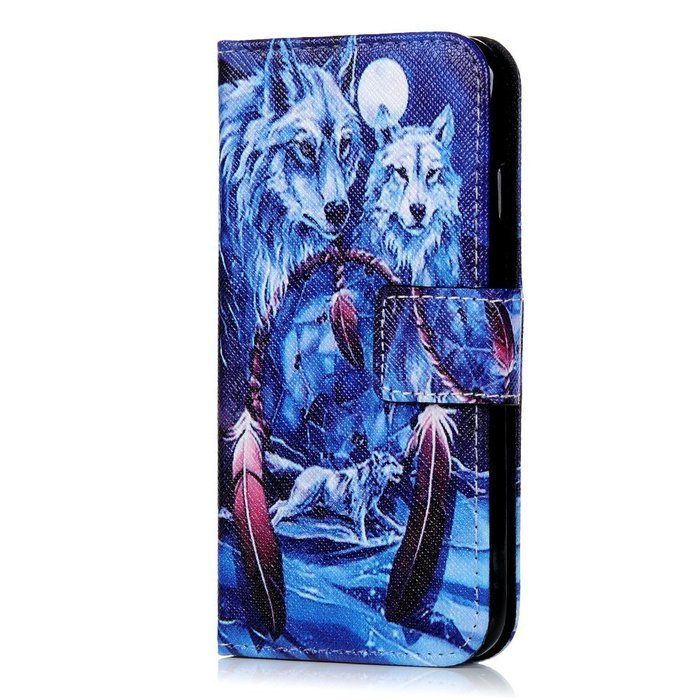 iPhone 7 Case (4.7 inch) - Wallet Folio Flip Premuim PU Leather Case Colorful Print Design with Stand Magnetic... N48